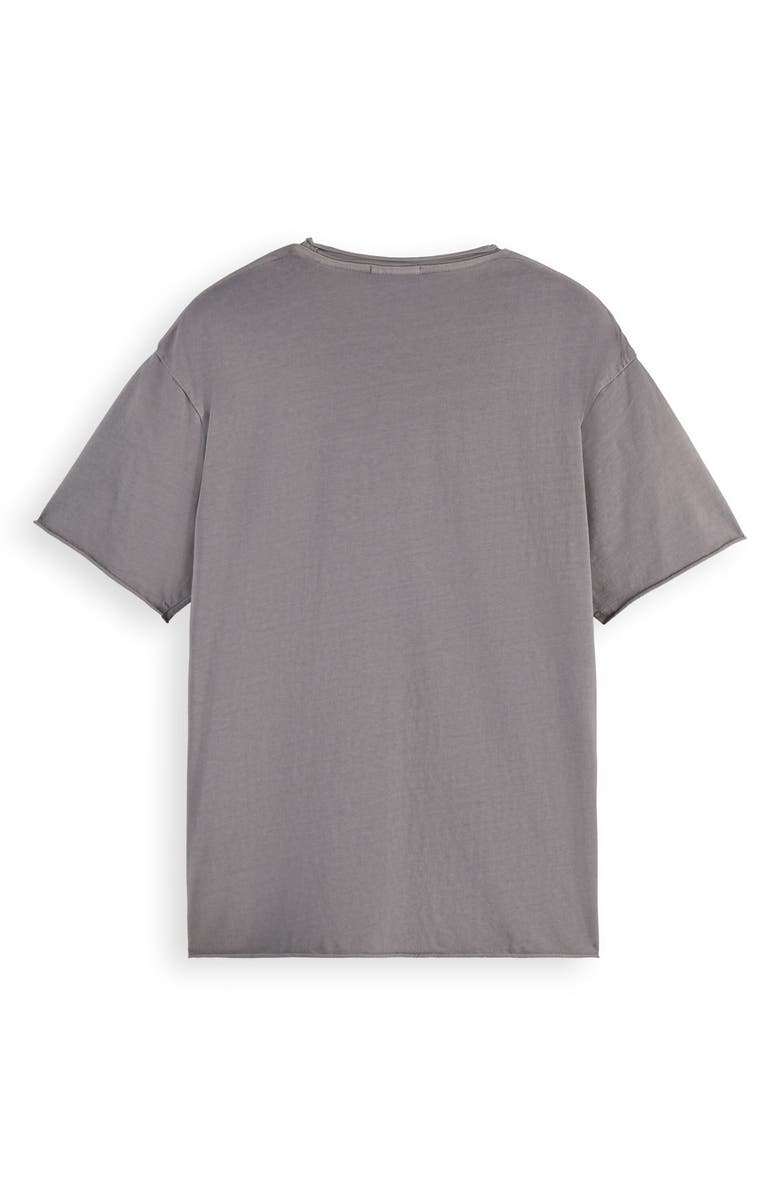 Scotch & Soda Raw Edge Cotton T-Shirt, Alternate, color, Gull