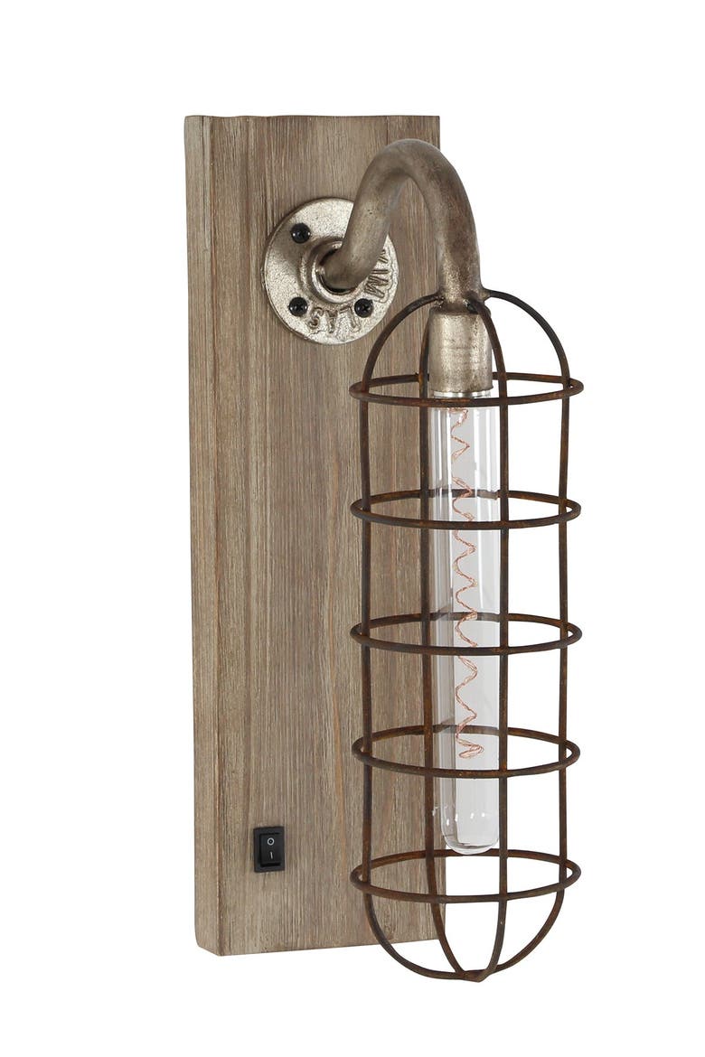 LED Wall Sconce, Alternate, color, BROWN BLACK