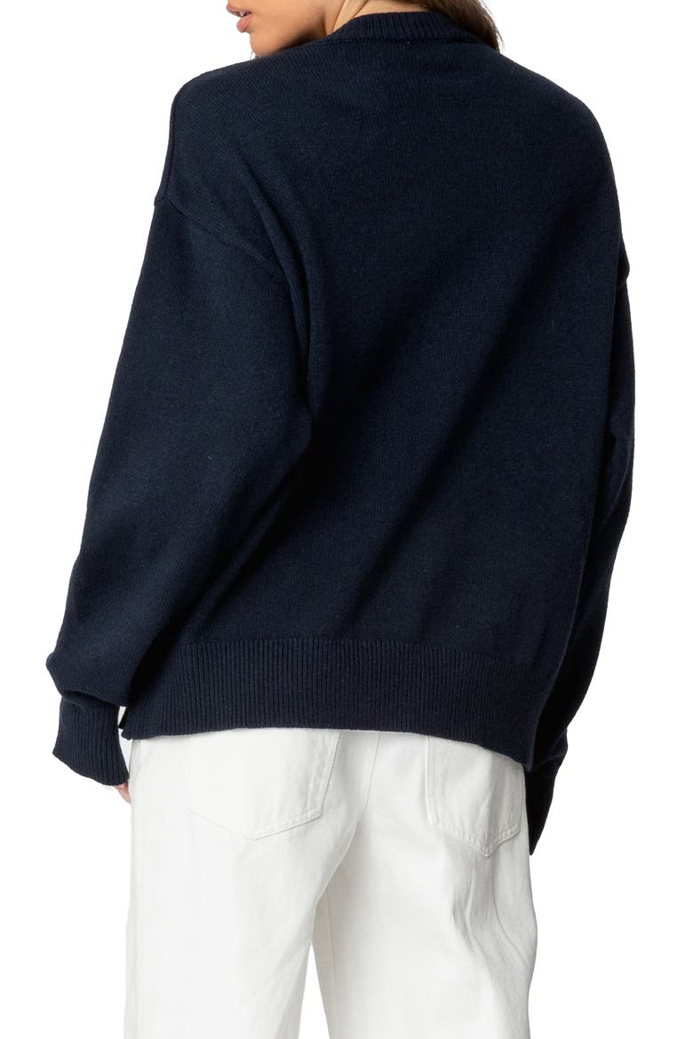 Swan Oversize Sweater, Alternate, color, NAVY