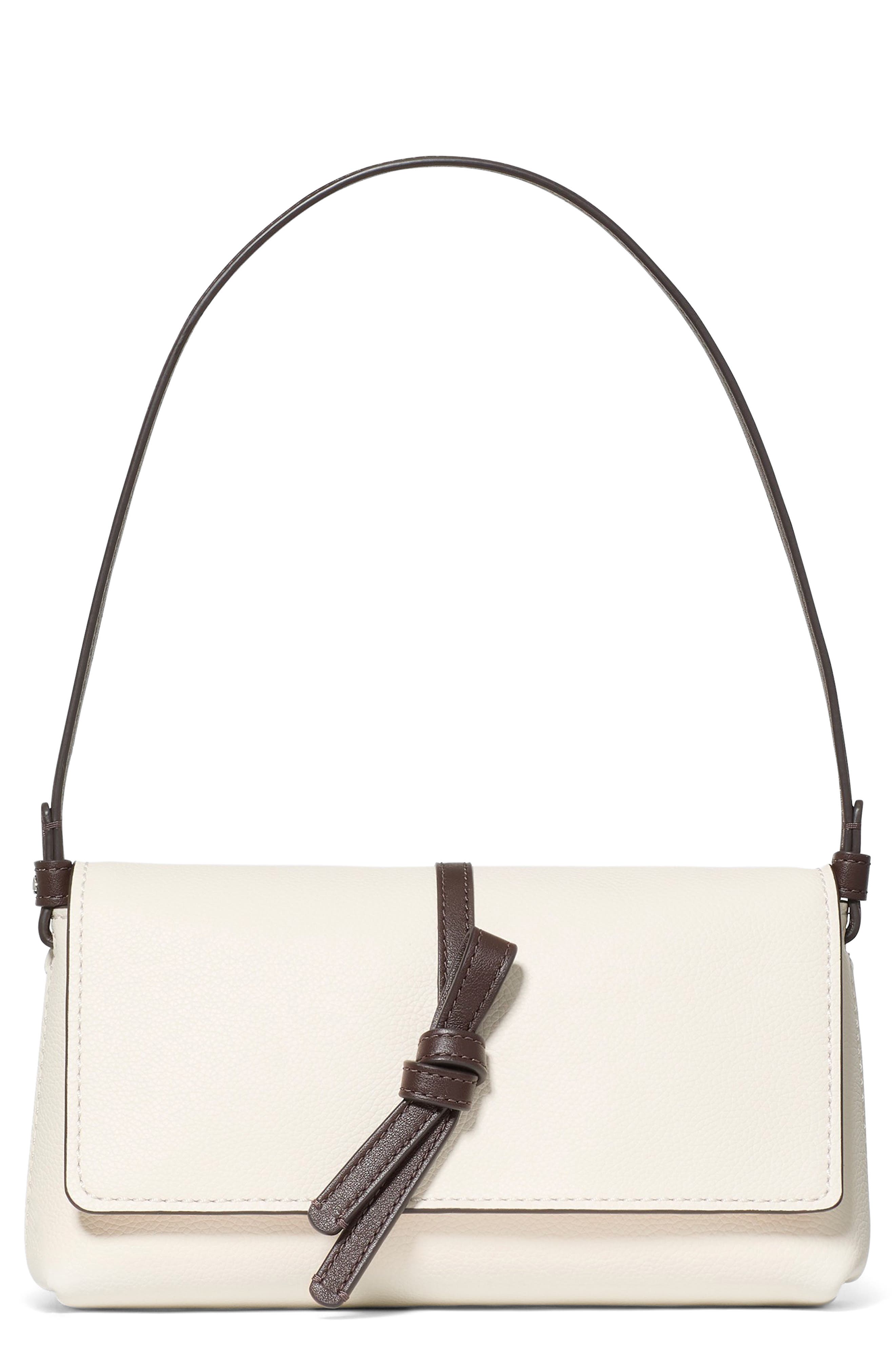 Loop Colorblocked Pebbled Leather Shoulder Bag, Main, color, CASHEW MILK MULTI