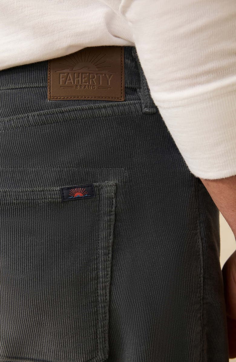 Faherty Stretch Corduroy Pants, Alternate, color, Steel River