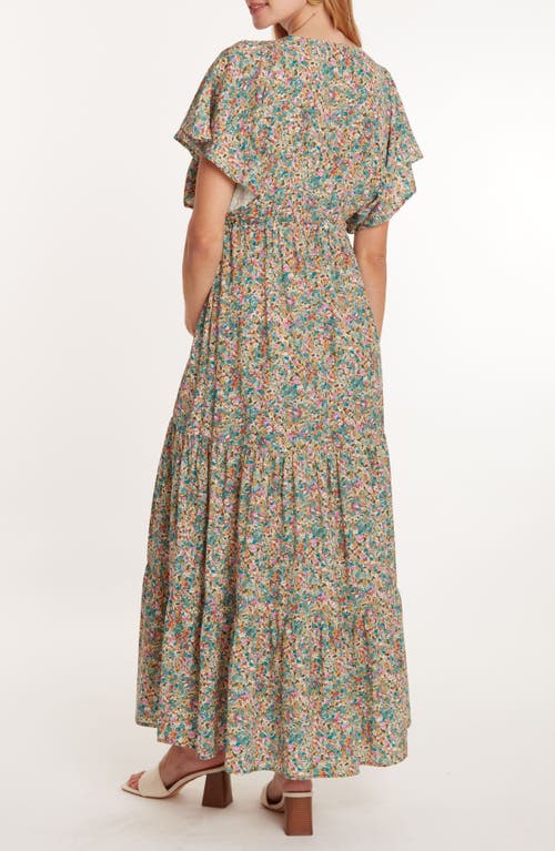 Cache Coeur Victoria Maternity And Nursing Maxi Dress In Multi