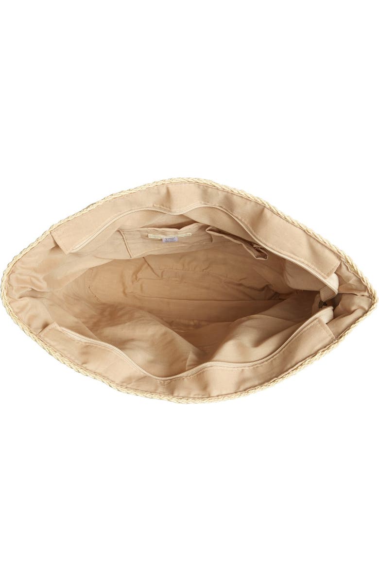 San Diego Hat Stripe Straw Tote, Alternate, color,