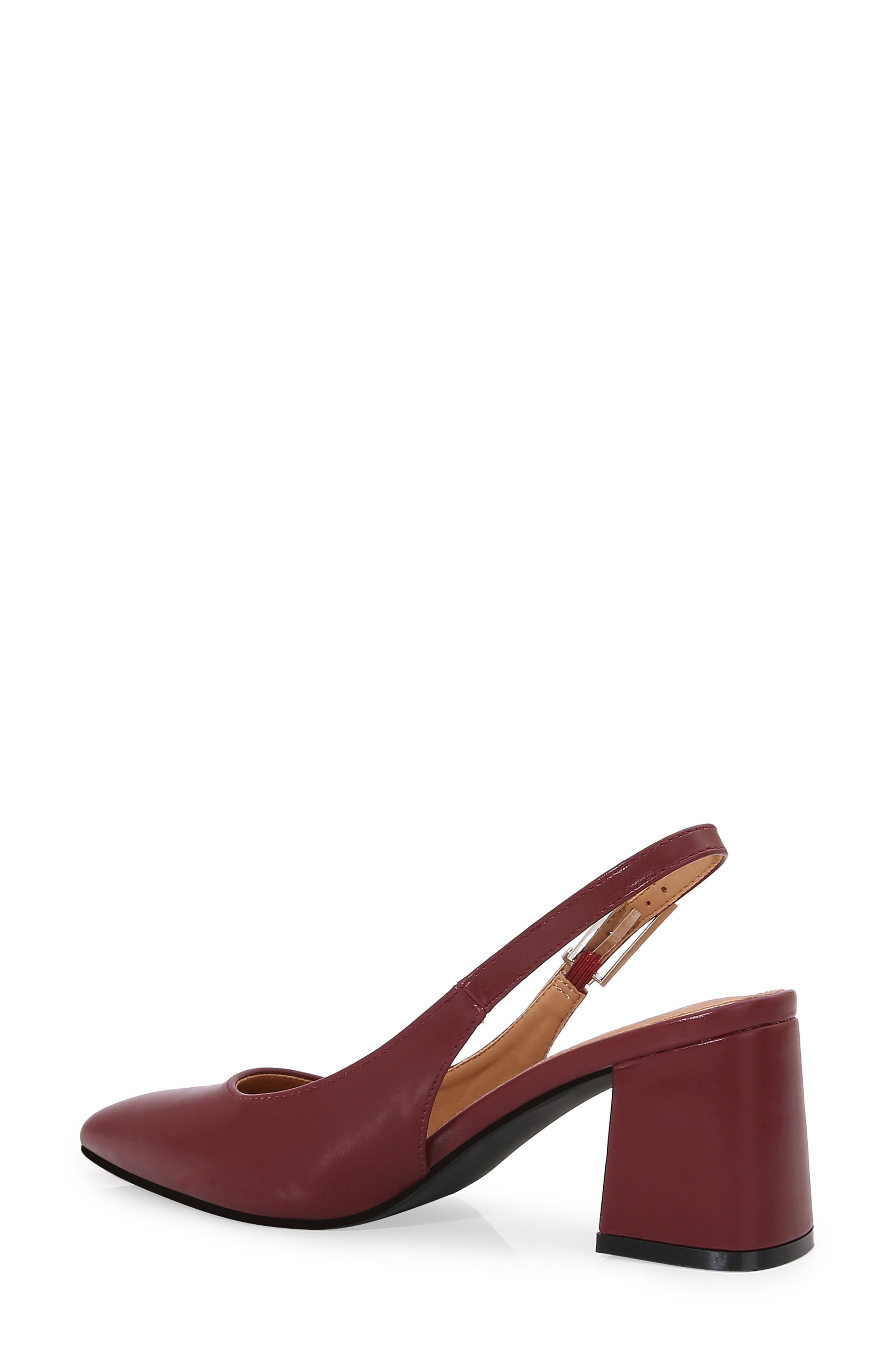 Pointed Toe Slingback Pump, Alternate, color, WINE
