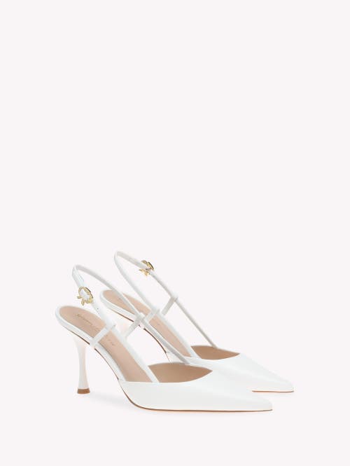Gianvito Rossi Ascent Slingback Pumps With Back Strap In White