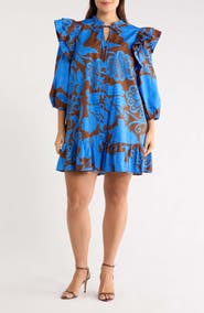 SUGARLIPS Ofelia Floral Sammy Ruffle Shift Dress
