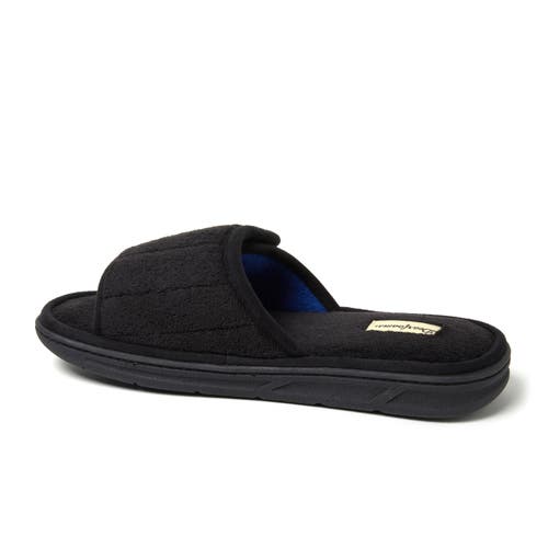 Dearfoams Collin Terry Adjustable Shower Slide Slipper In Black