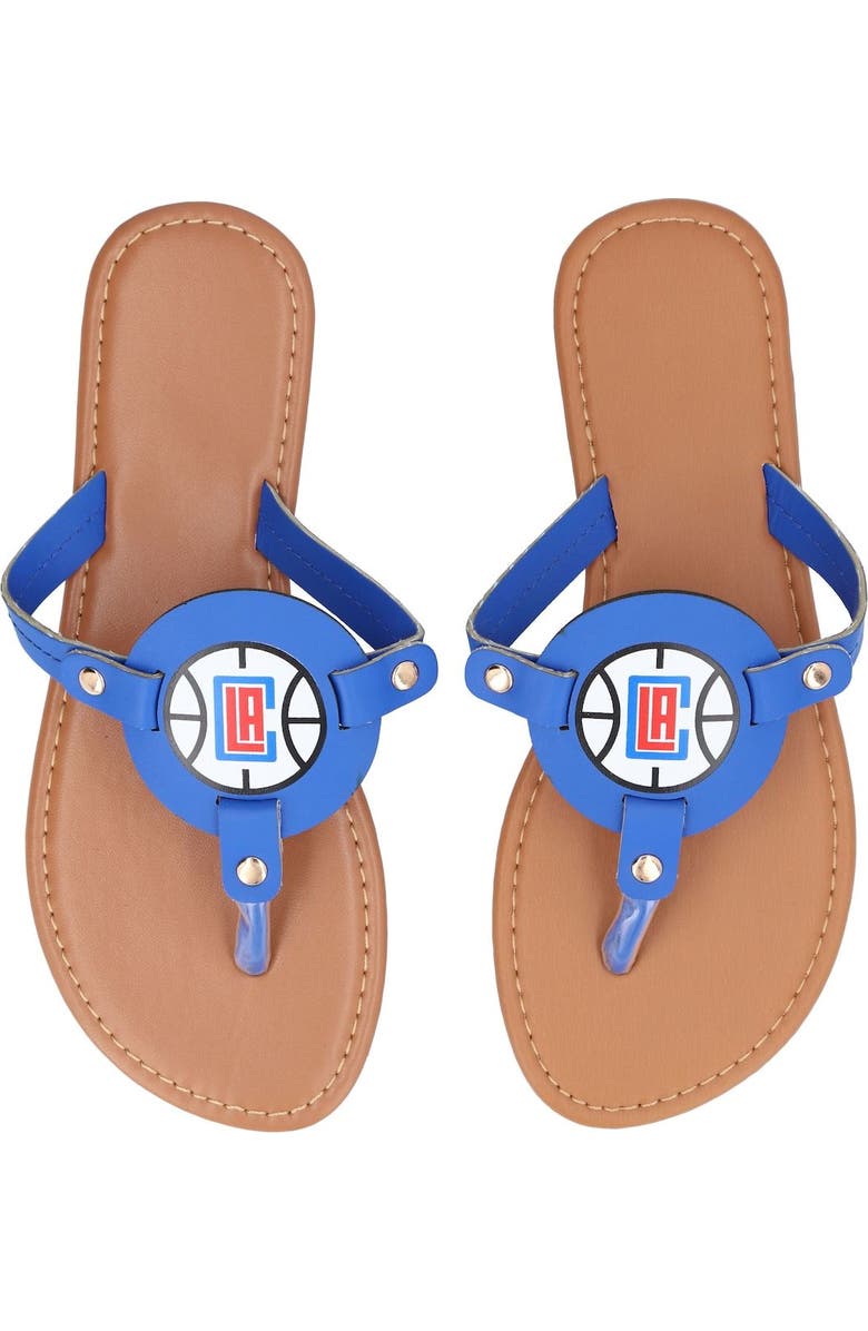 FOCO Women's LA Clippers Die-Cut Logo Flip Flops, Main, color,