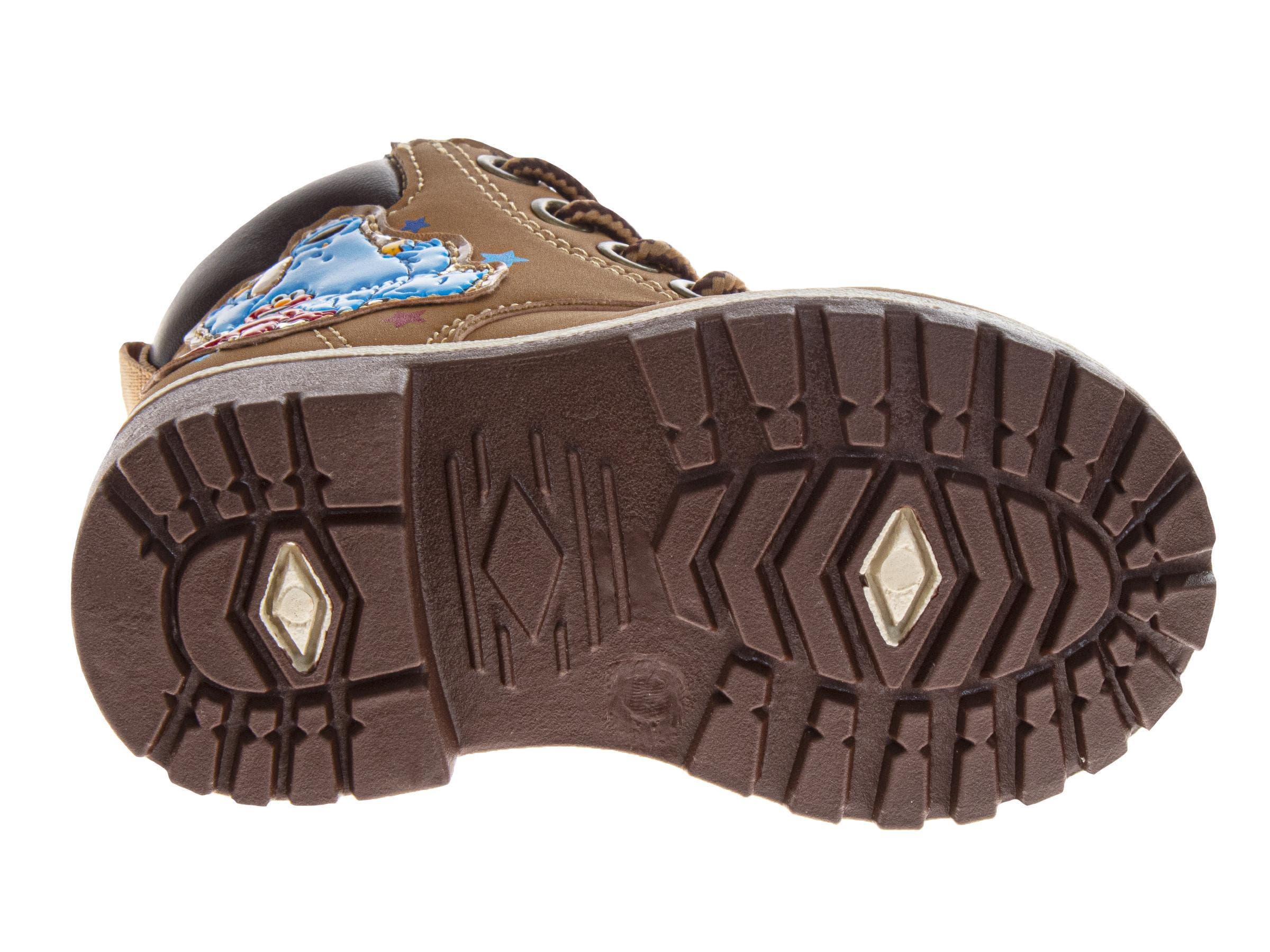 Sesame Street<sup>®</sup> Sesame Street Elmo and Cookie Monster Toddler' Lace Up Boots., Alternate, color, Wheat