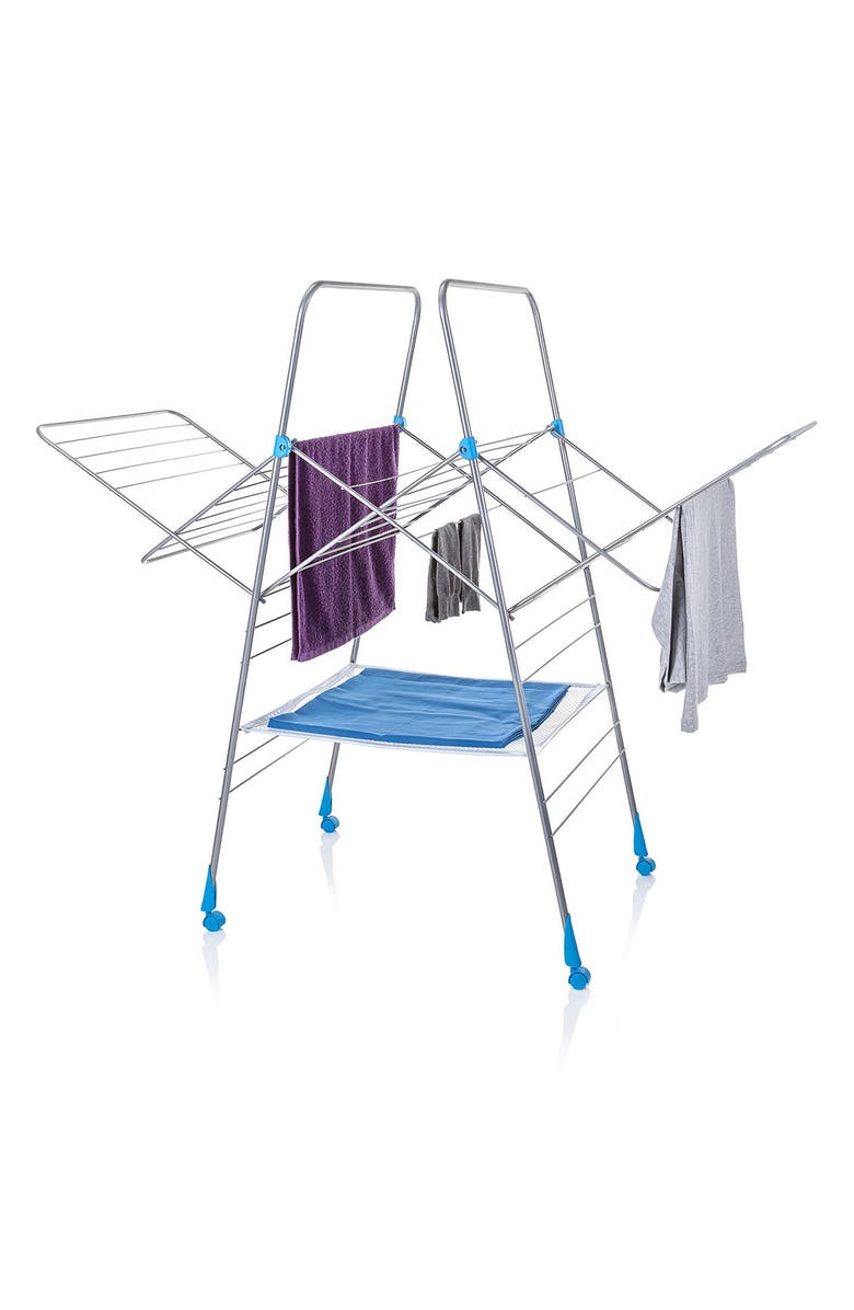 Minky Multi Clothes Drying Rack, Main, color, Silver