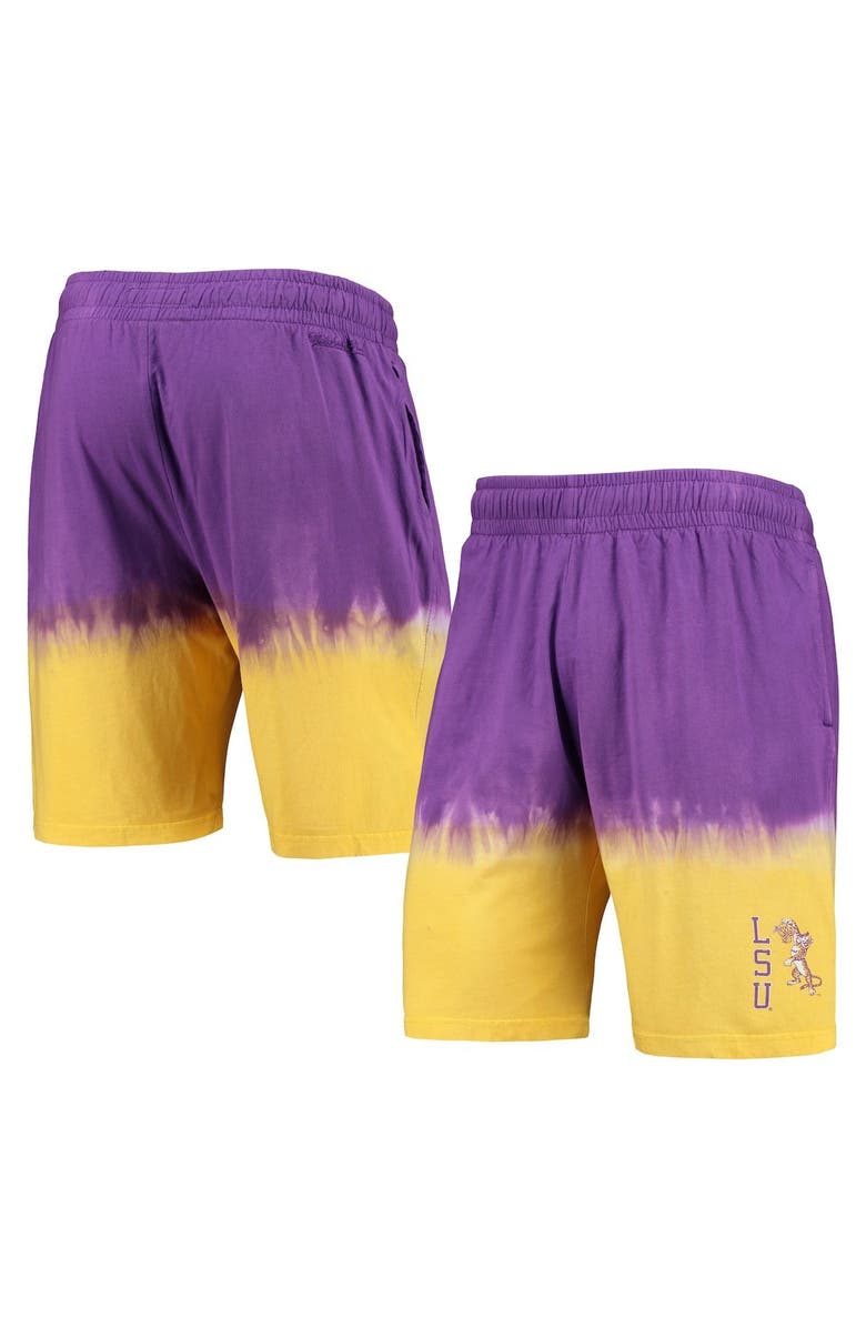 Mitchell & Ness Men's Mitchell & Ness Purple/Gold LSU Tigers Tie-Dye Shorts, Main, color, Purple