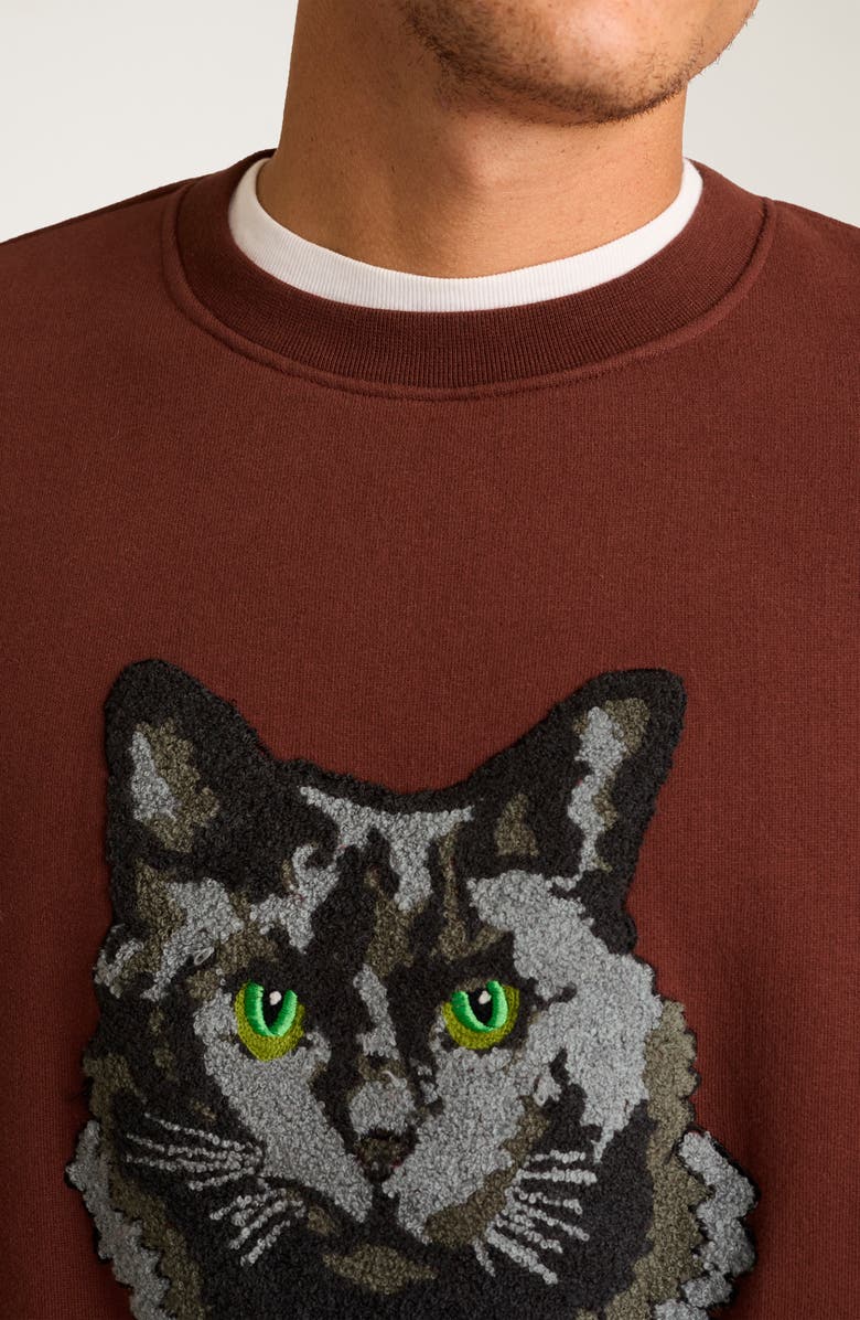 Bonobos Critters Compact Fleece Sweatshirt, Alternate, color, Cat Critter Fleece C9