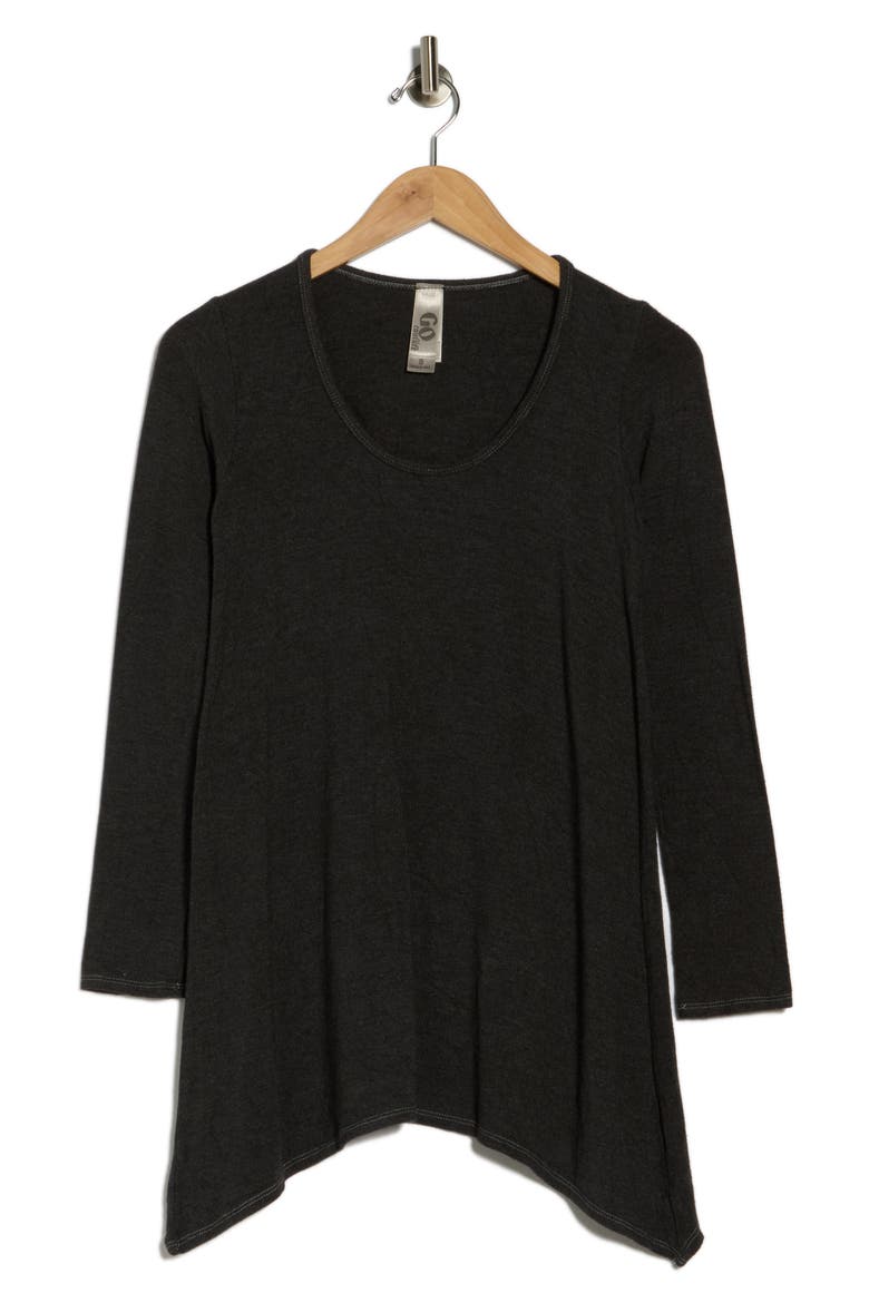Asymmetric Tunic Sweater, Alternate, color, DARK DULL GRAY