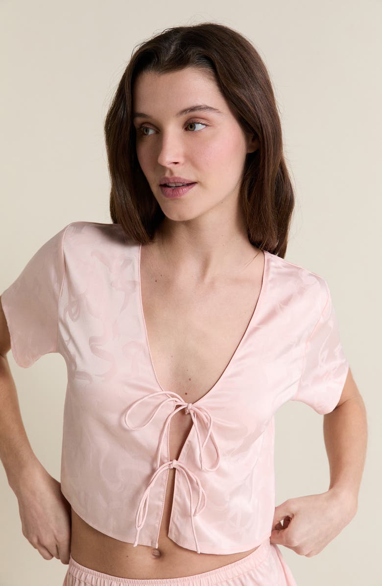 Etam Spiree Pajama Top, Alternate, color, Imp Fond Rose