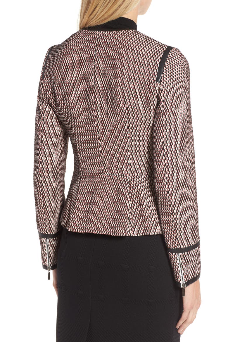Keili Collarless Tweed Jacket, Alternate, color, VANILLA FANTASY