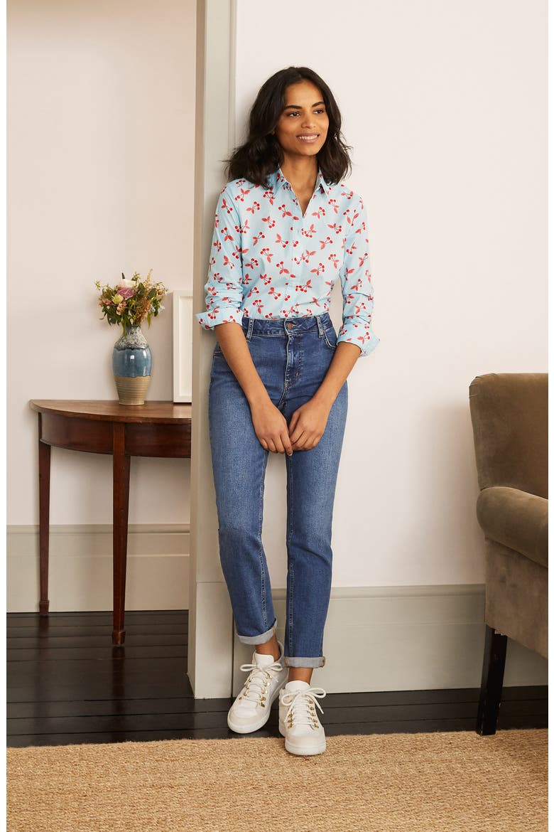 Modern Classic Print Shirt, Alternate, color, SURF/ CHERRY BUNCH