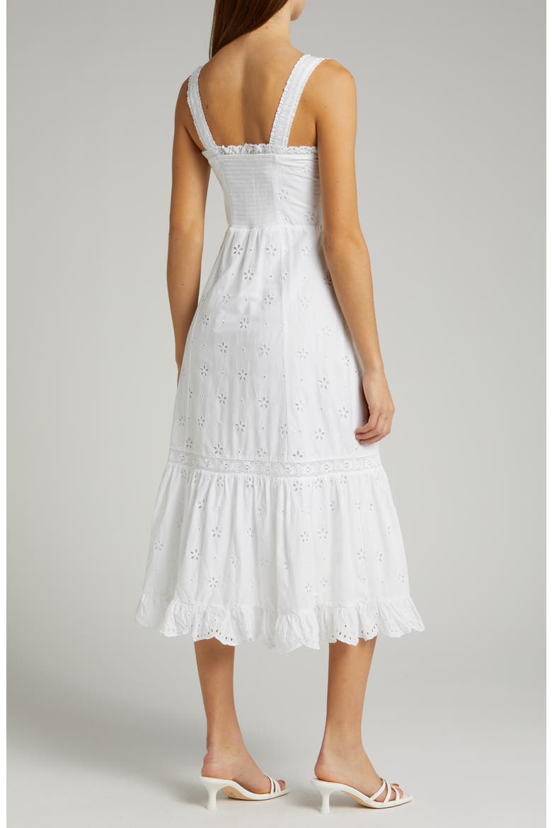 Pallas Eyelet Sleeveless Dress, Alternate, color, WHITE