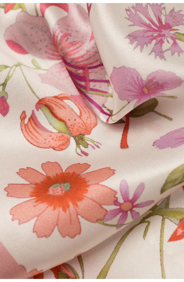 Elizabetta Primavera - Long Satin Silk Scarf for Women, Alternate, color, Pink