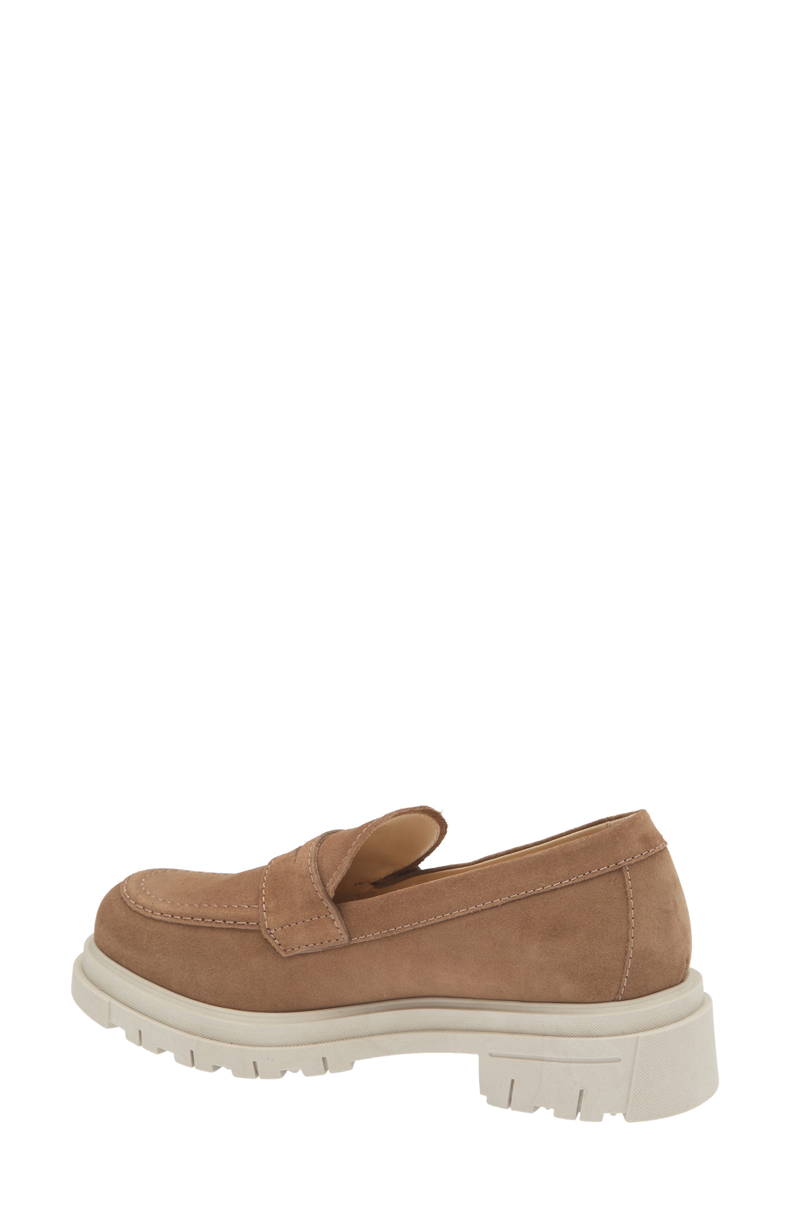Domino Waterproof Penny Loafer, Alternate, color, TOAST SUEDE