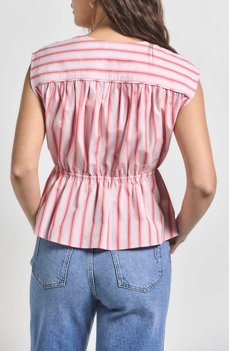 Derek Lam 10 Crosby Caroline Double Tie Top, Alternate, color, Benibana Multi