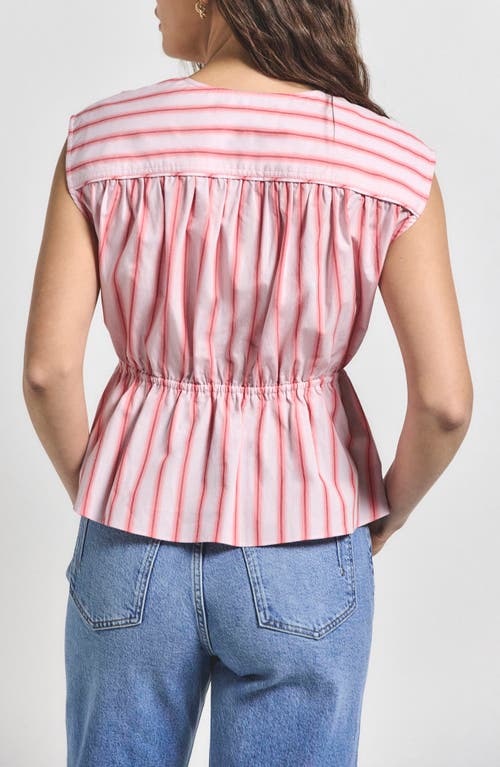 Derek Lam 10 Crosby Caroline Striped Double-tie Top