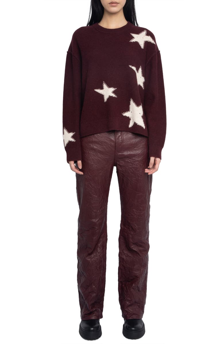 Zadig & Voltaire Mark Stars Cashmere Sweater, Alternate, color,