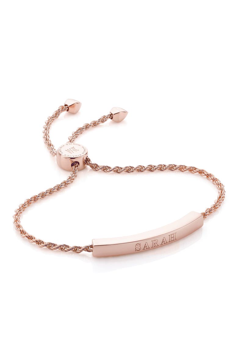 Linear Friendship Chain Bracelet, Alternate, color, ROSE GOLD