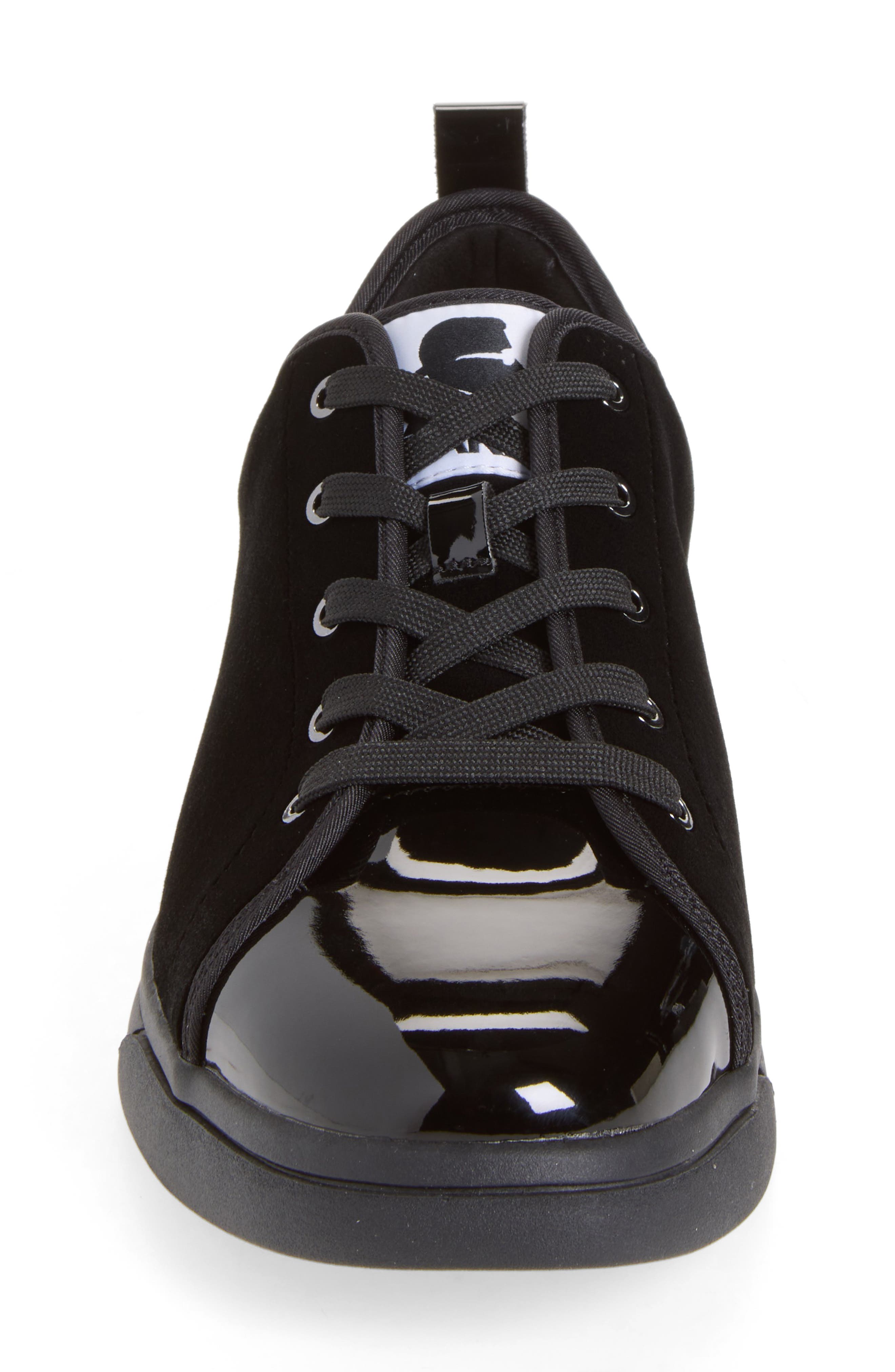 Aimon Court Sneaker, Alternate, color, BLACK