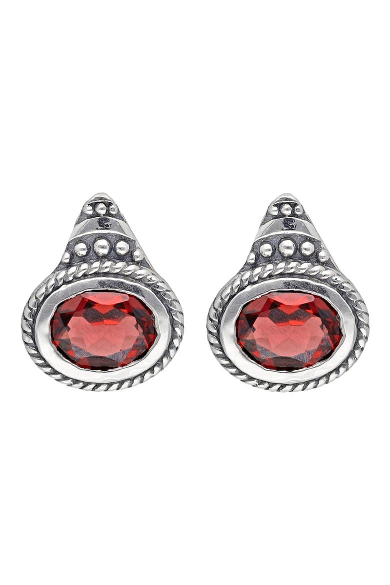 Garnet Drop Earrings, Alternate, color, RED