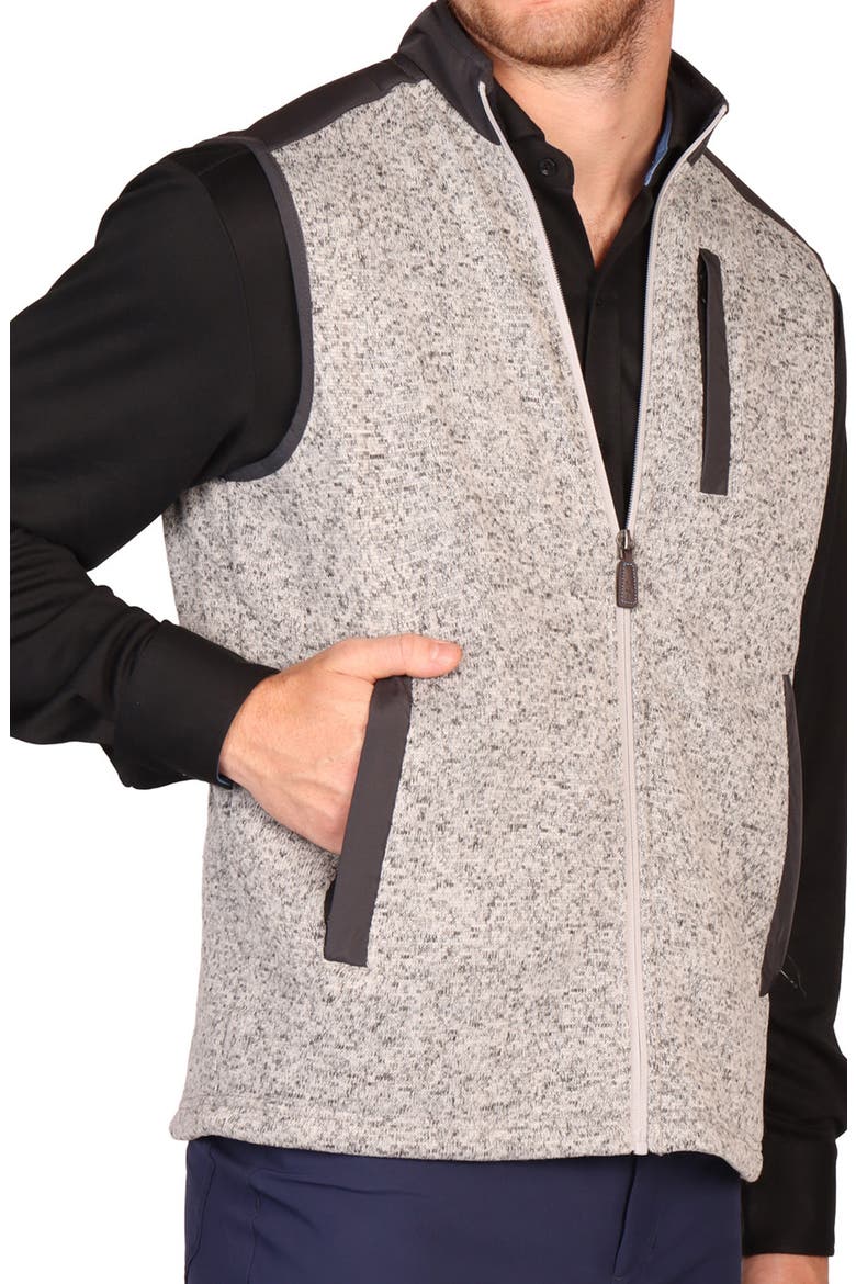 Full Zip Knit Vest, Alternate, color, GREY HEATHER