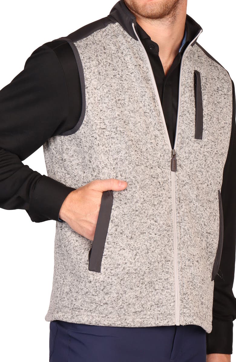 TailorByrd Full Zip Knit Vest, Alternate, color, Grey Heather