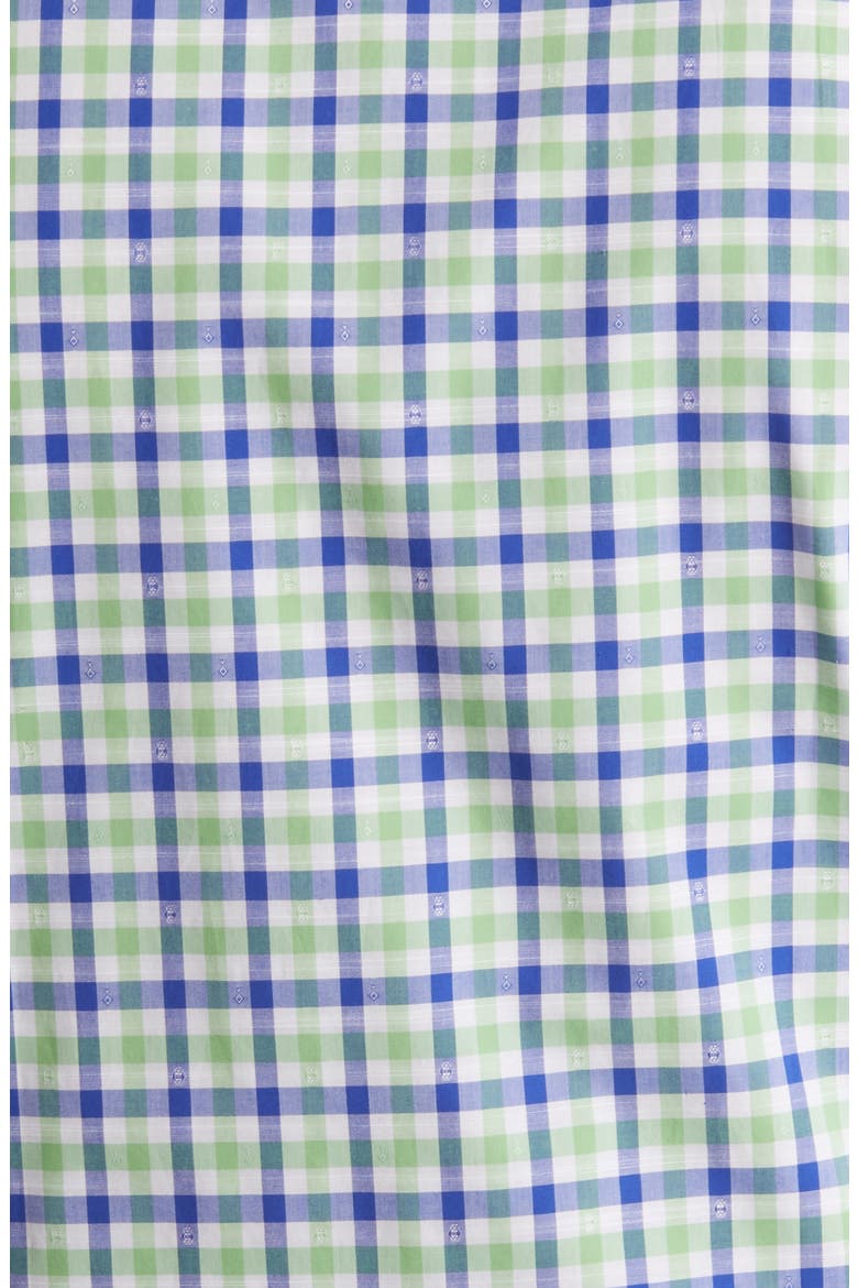 Tailored Fit Gingham Dress Shirt, Alternate, color, GREEN