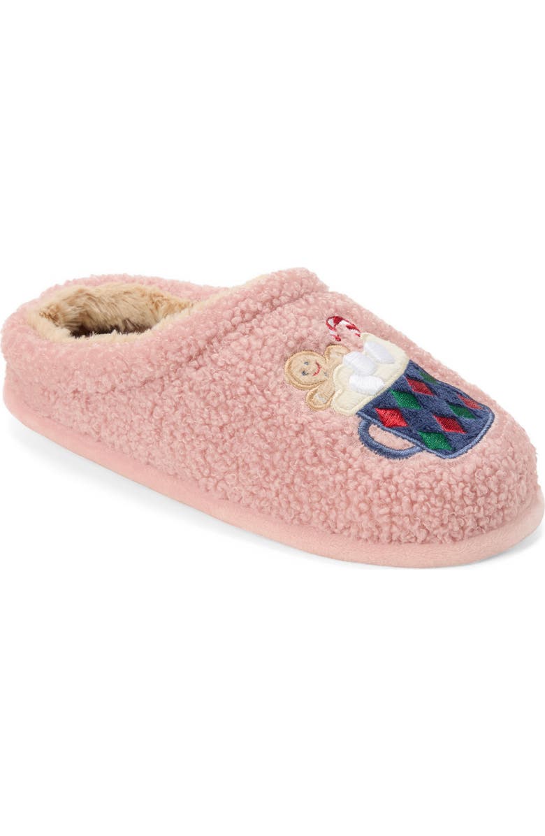 DEARFOAMS Holiday Novelty Clog Slipper, Alternate, color, Pale Mauve
