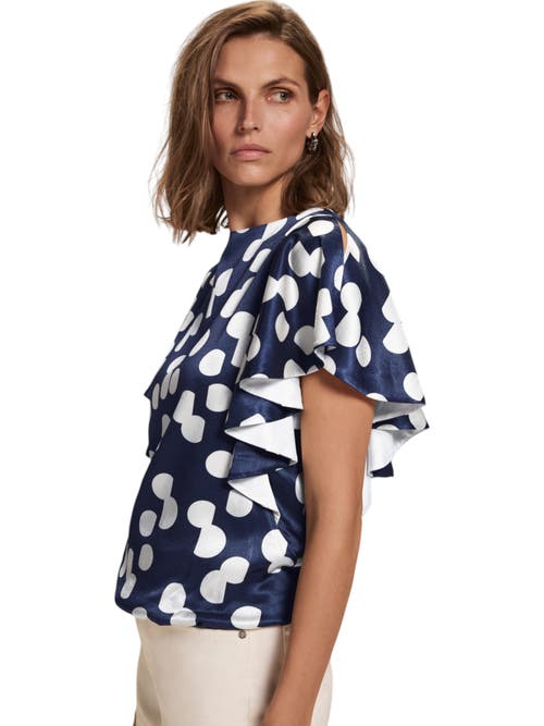 MINT VELVET MINT VELVET SPOT DRAPED TOP