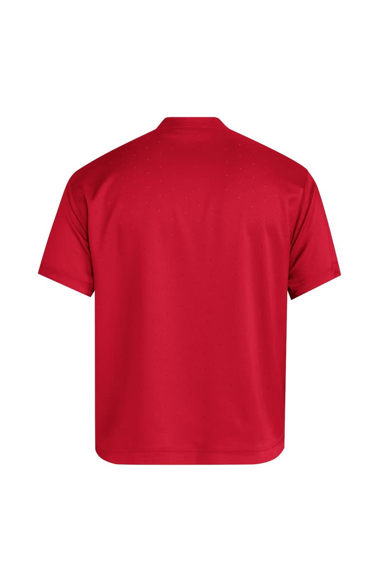 adidas Men's adidas Red Nebraska Huskers Dugout Coaches Adizero Notch Neck Pullover Top, Alternate, color, Red