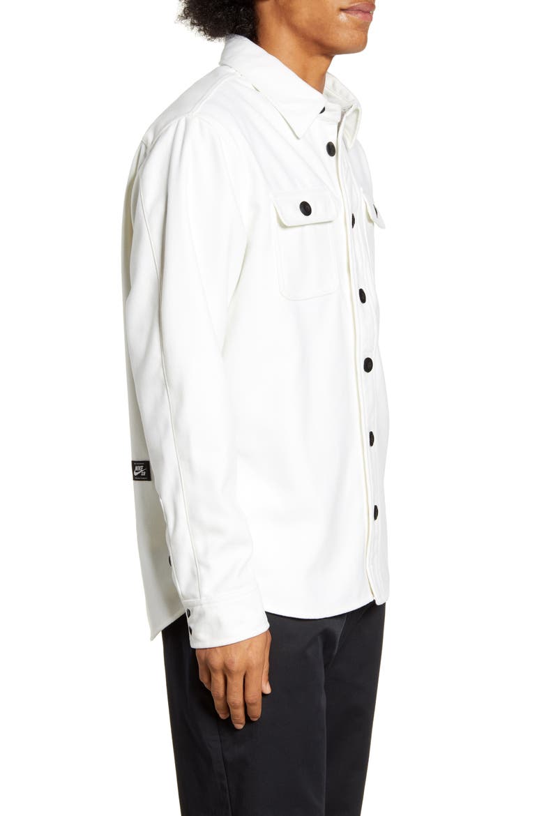 Button Down Shirt Jacket, Alternate, color, SAIL