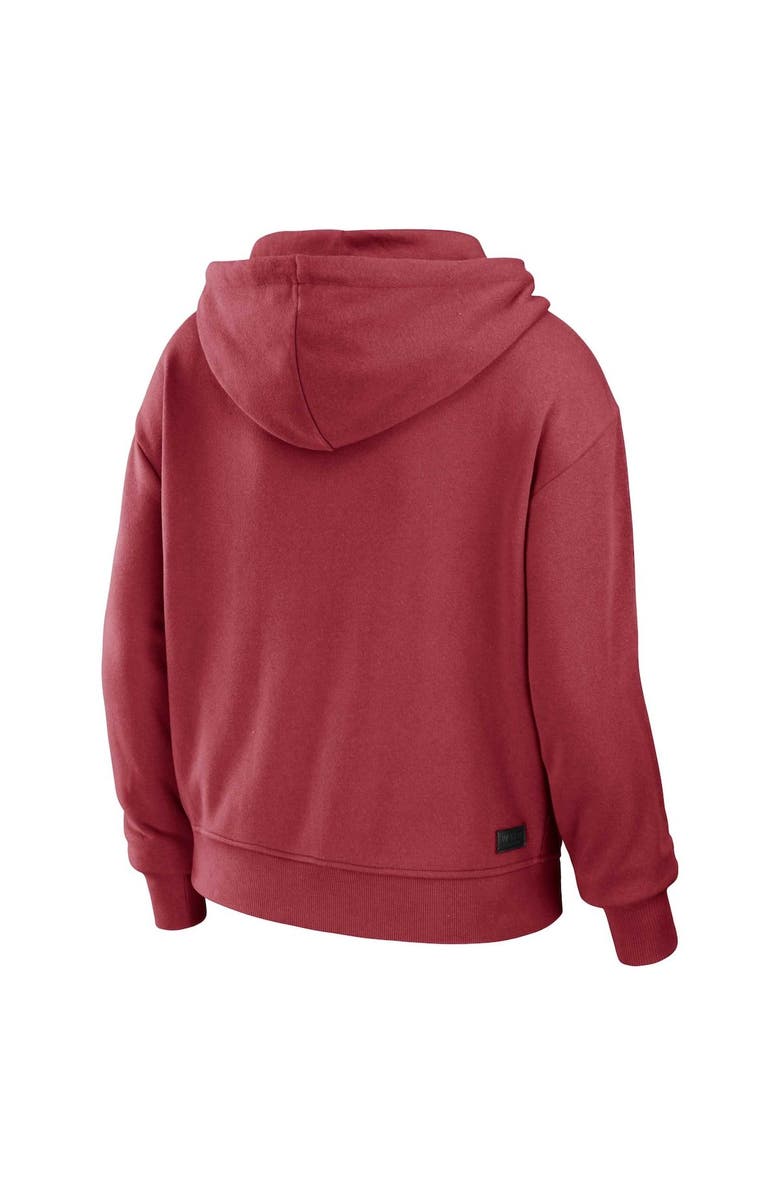 WEAR by Erin Andrews Women's WEAR by Erin Andrews Cardinal/White Arizona Cardinals Color Block Light Weight Modest Crop Full-Zip Hoodie, Alternate, color, Cardinal