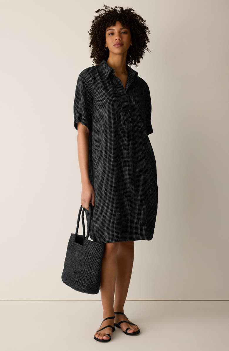 Eileen Fisher Print Elbow Sleeve Shirtdress, Alternate, color, 
