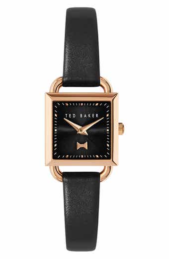Ted Baker London Taliah Bow Leather Strap Watch, 24mm