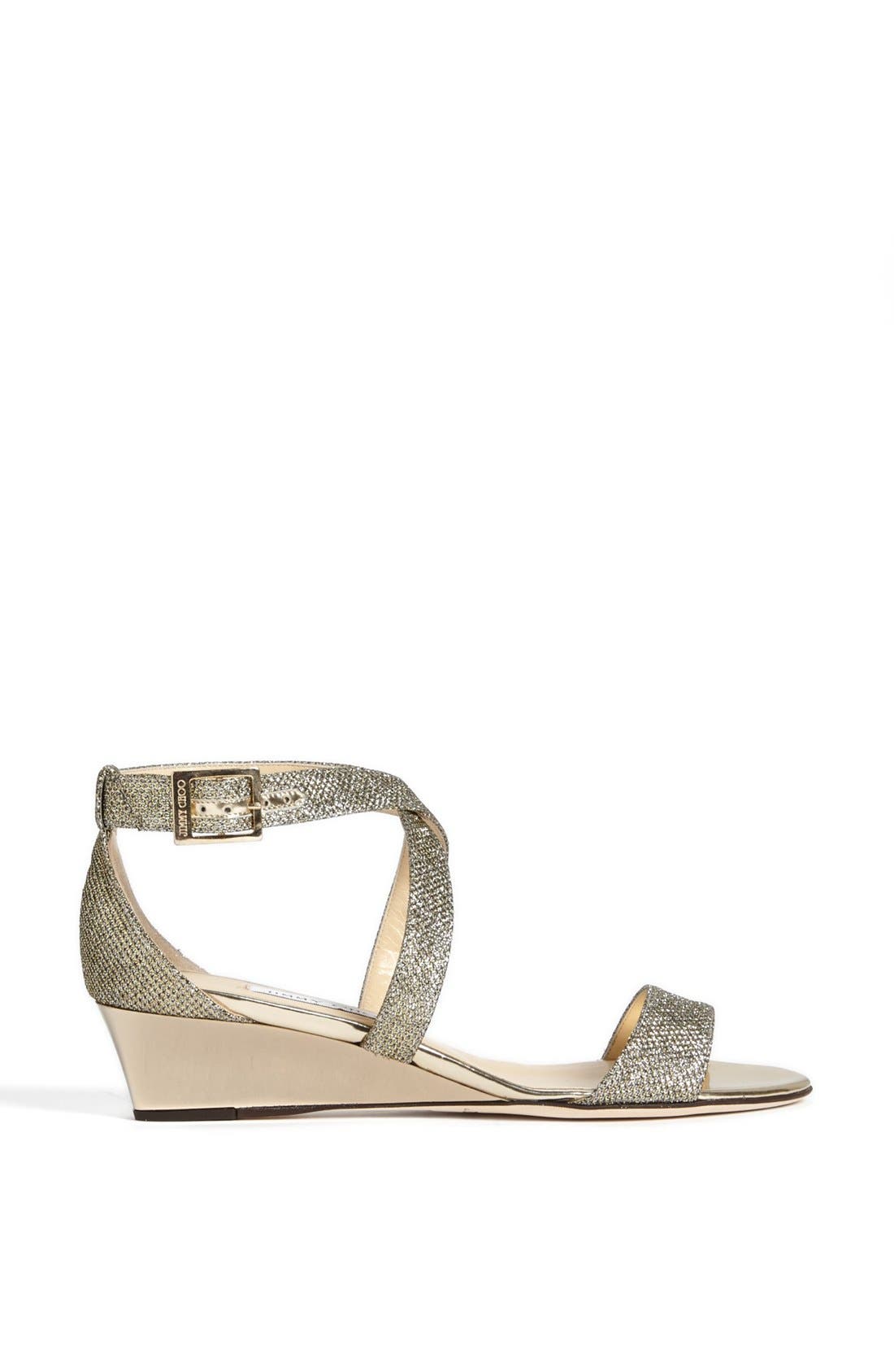 'Chiara' Wedge Sandal, Alternate, color, LIGHT BRONZE