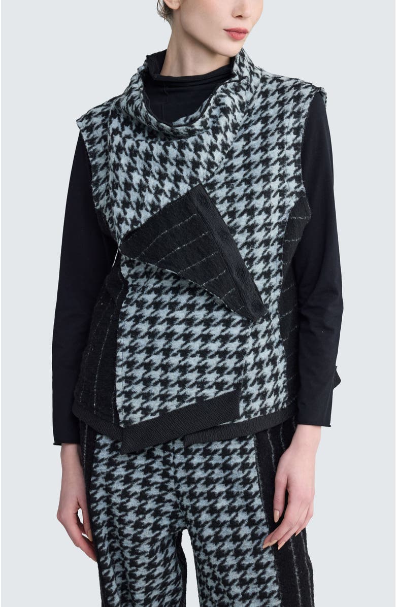 LUUKAA Lyric Asymmetric Felt Vest, Main, color, Monochrome Black