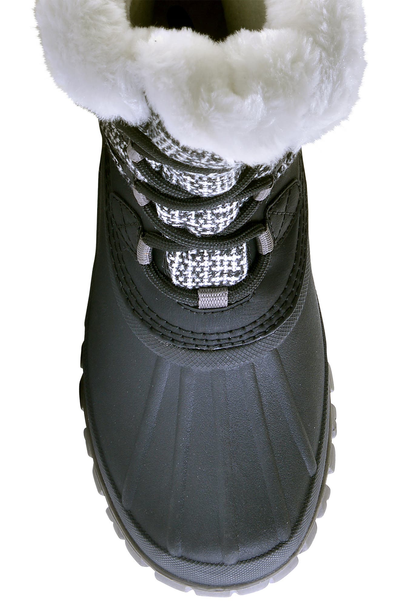 Cabin Faux Fur Cuff Waterproof Winter Boot, Alternate, color, WHITE MULTI