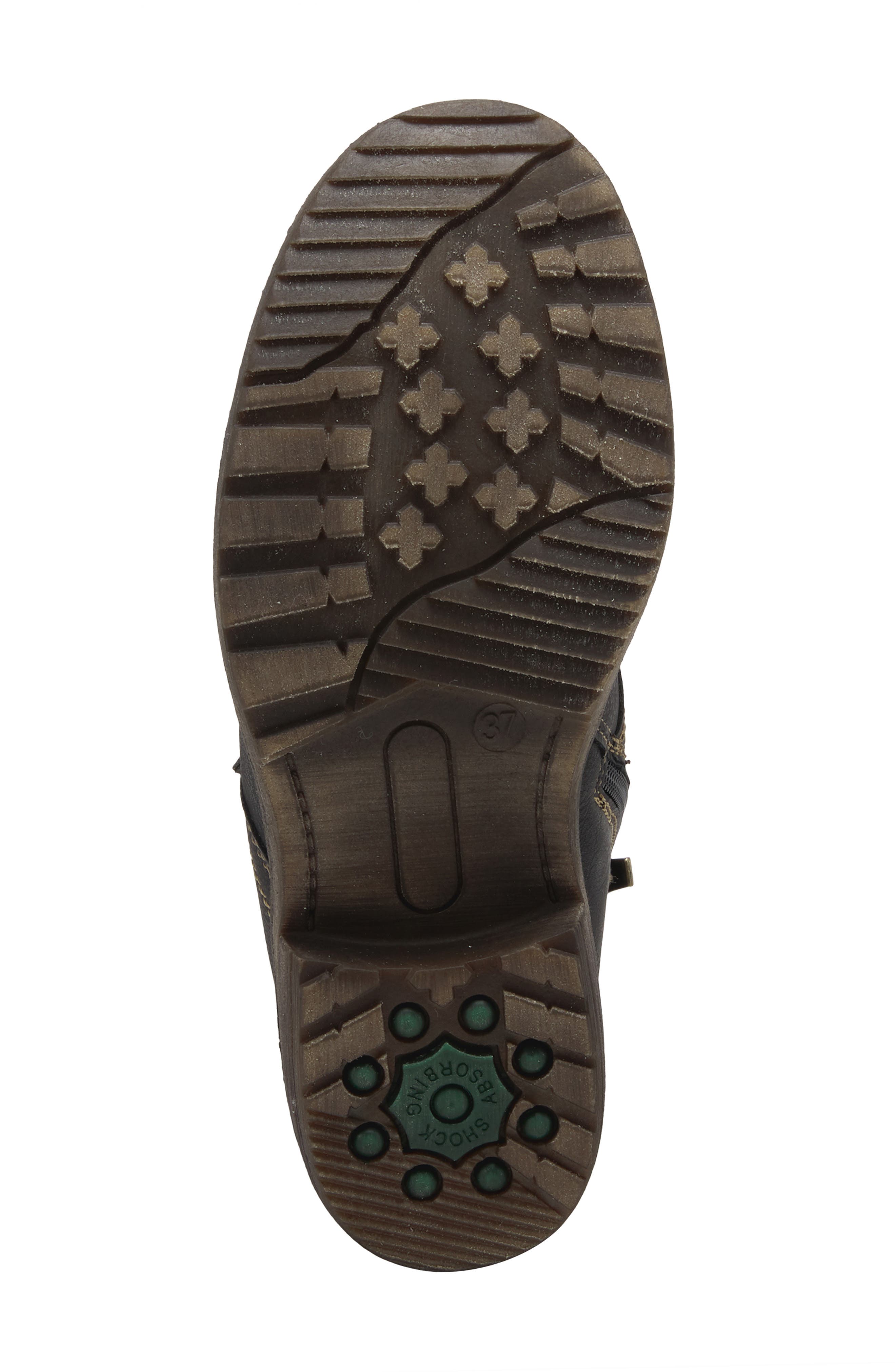 Spring Step Khazera Lace-Up Boot, Alternate, color, Black Faux Leather