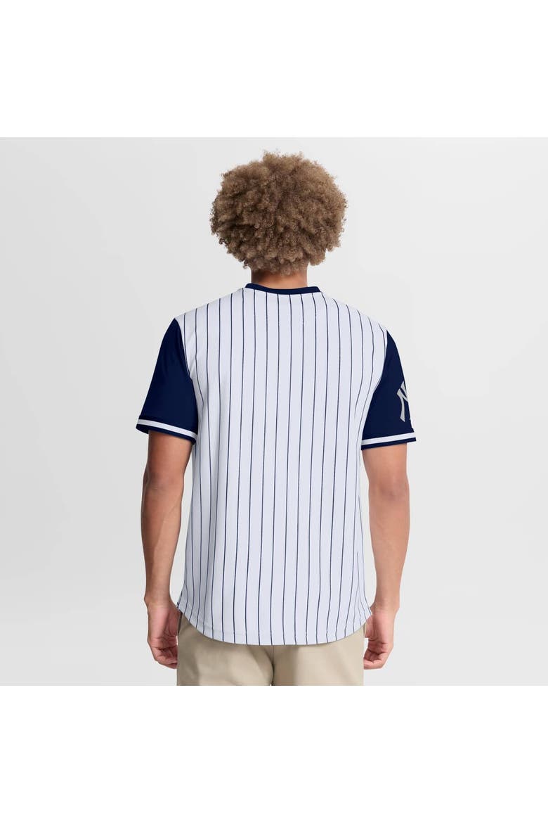 Men's Fanatics White/Navy New York Yankees Pinstripe Walk Off Shirt, Alternate, color, White