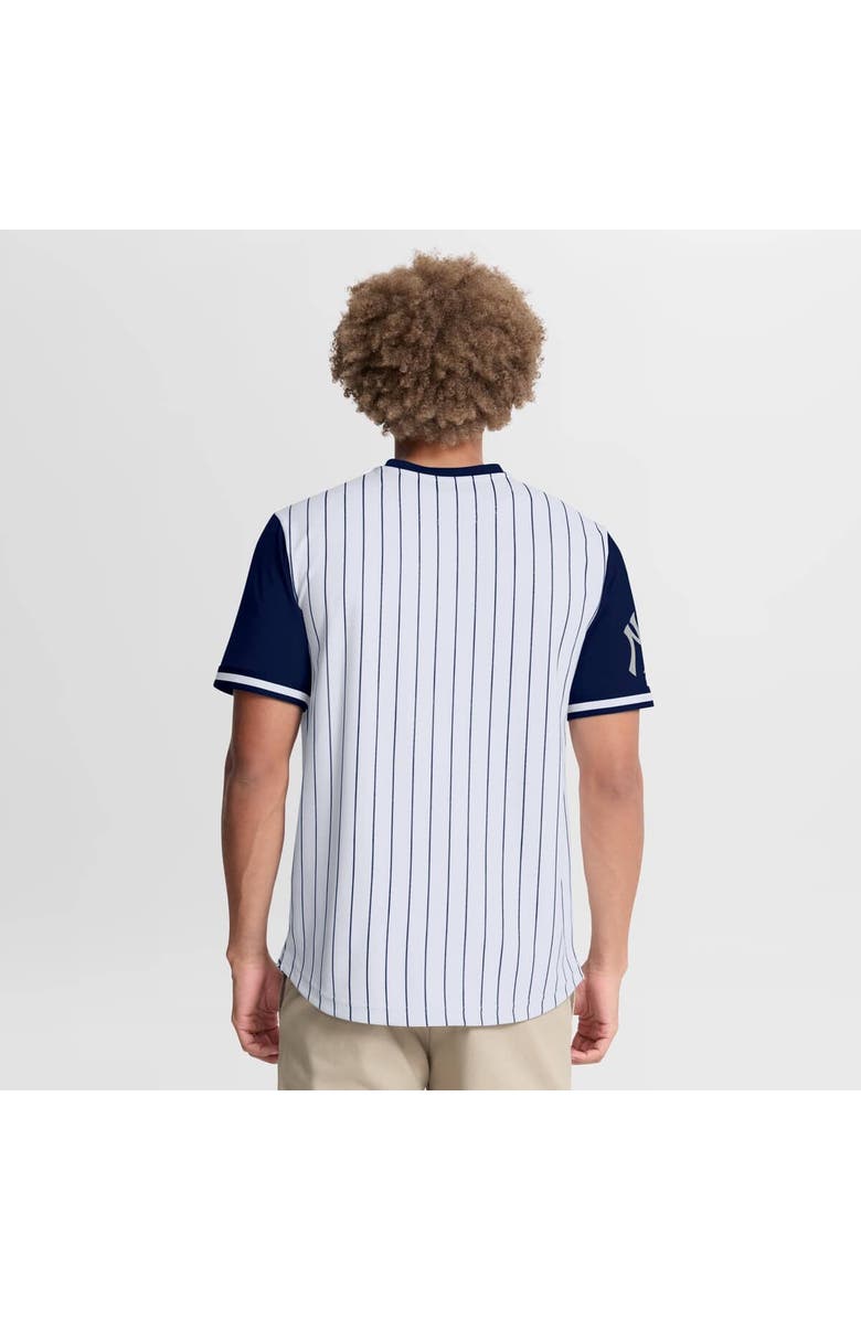FANATICS Men's Fanatics White/Navy New York Yankees Pinstripe Walk Off Shirt, Alternate, color, White