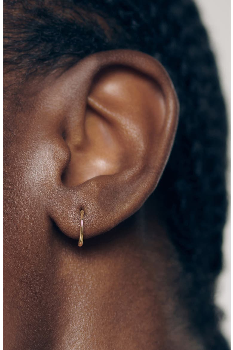 Siren™ Mini Huggie Earrings, Alternate, color, 14K SOLID GOLD