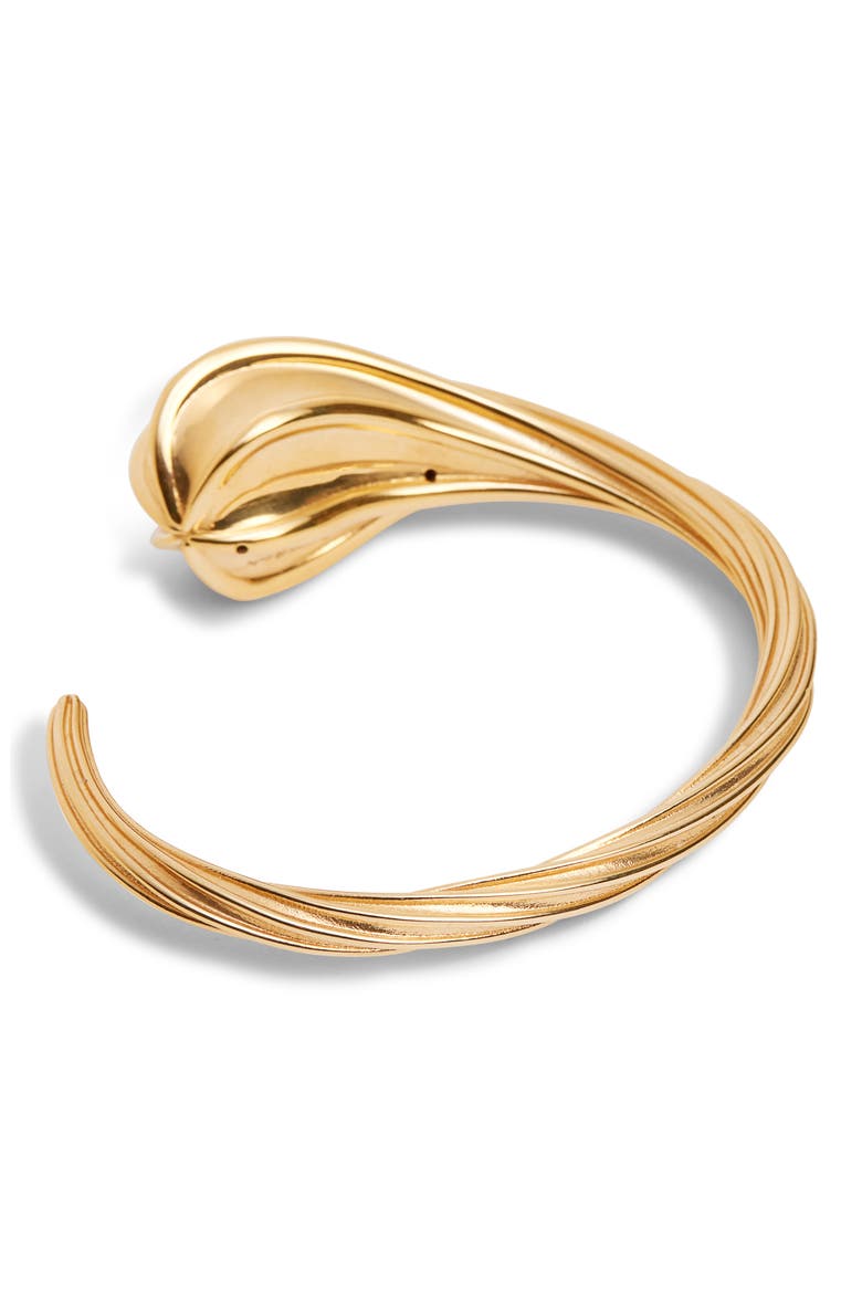 Closed Bud Cuff Bracelet, Alternate, color, 8120 YELLOW GOLD