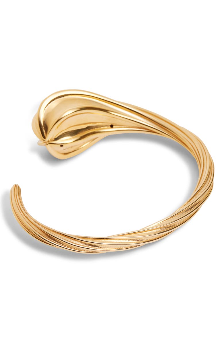 Bottega Veneta Closed Bud Cuff Bracelet, Alternate, color, 8120 Yellow Gold