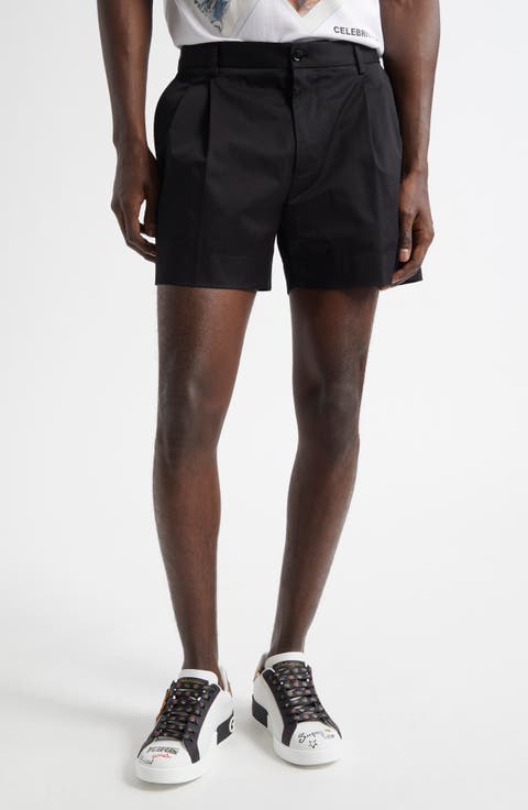 【関税込み】dolce & gabbana SILK BERMUDA SHORTS DOLCE & GABBANA Shorts Black White Bandana Silk Men Bermuda