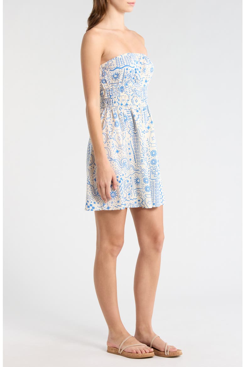 In the Sky Strapless Minidress, Alternate, color, WHITE CAP